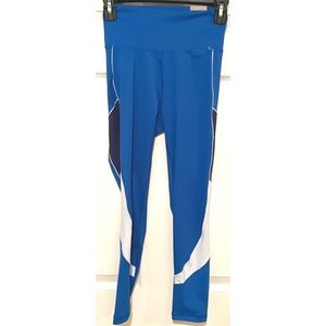 Adidas Women's W BT Block Active Leggings Glow Blue FS7464 Size S NWT